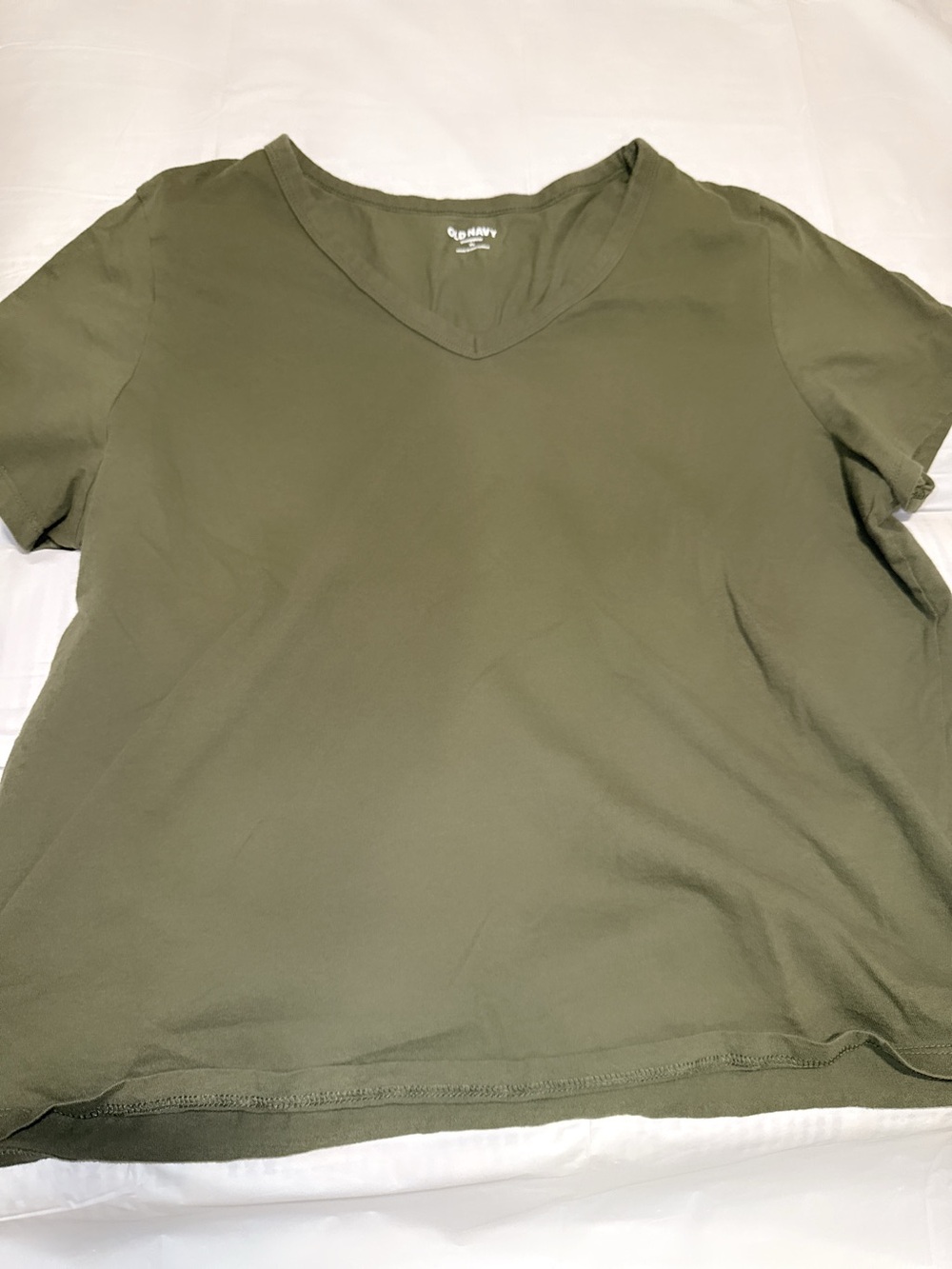 Old Navy Olive Green V-Neck Short Sleeve Tee